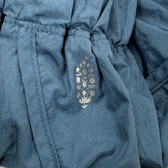 Free People Movement The Way Home Shorts Women Small Blue High Rise Smocked - Picture 5 of 12